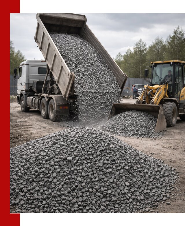 Доставка и продажа щебня гранитного в Комсомольске-на-Амуре