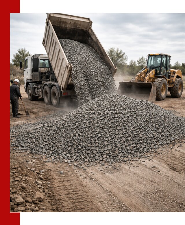 Гранитный щебень фракция 10-20 с доставкой в Комсомольске-на-Амуре