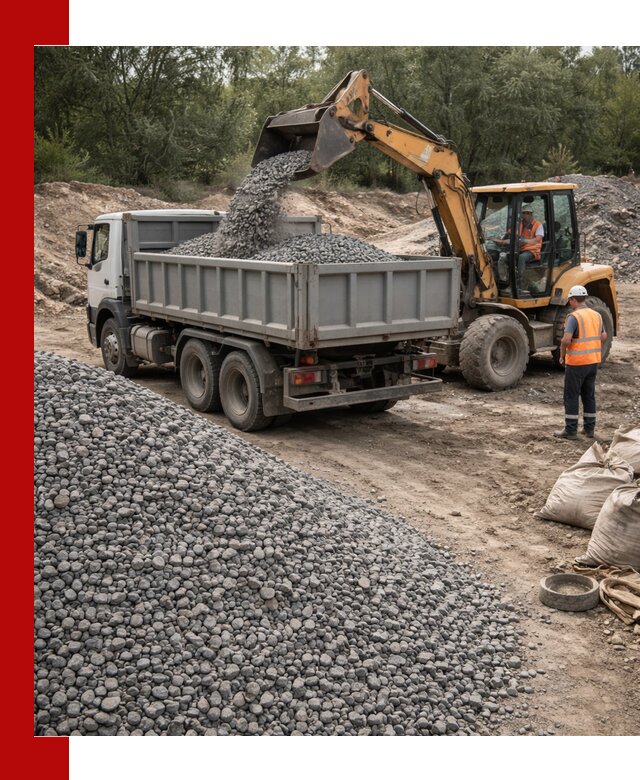 Доставка гравийного щебня в Комсомольске-на-Амуре оптом и в розницу