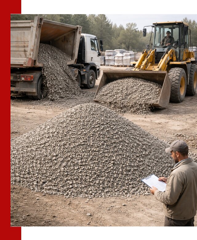Гравийный щебень фракция 5–10 с доставкой в Комсомольске-на-Амуре