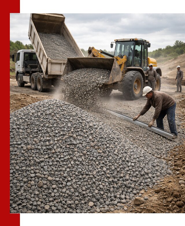 Гравийный щебень фракция 5-20 с доставкой в Комсомольске-на-Амуре