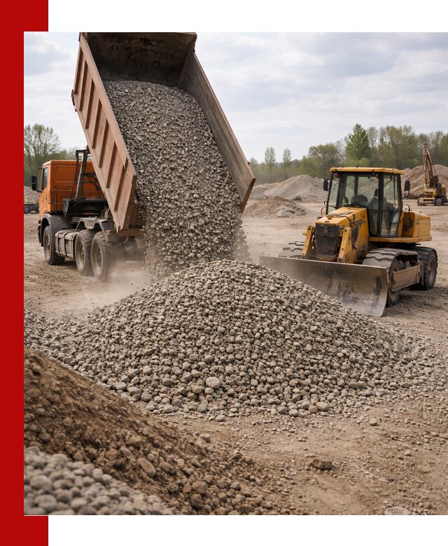 Доставка гравийного щебня фракции 40-70 в Комсомольске-на-Амуре