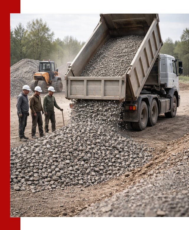 Доставка гравийного щебня фракции 70-120 в Комсомольске-на-Амуре