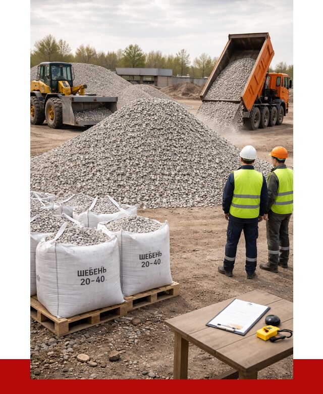 Известняковый щебень 20-40 в Комсомольске-на-Амуре от 2143 р. ПРОНЕРУДКмс