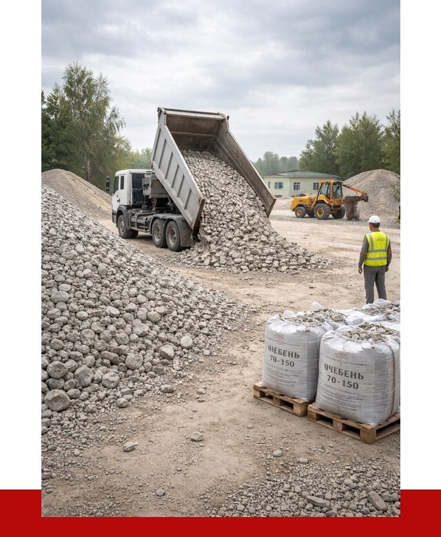 Известняковый щебень фракция 70-150 в Комсомольске-на-Амуре от 1276 р. | ПРОНЕРУДКмс