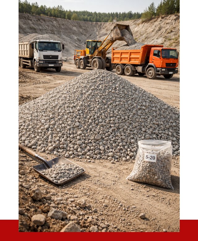 Доломитовый щебень фр. 5-20 в Комсомольске-на-Амуре от 4286 р. | ПРОНЕРУДКмс