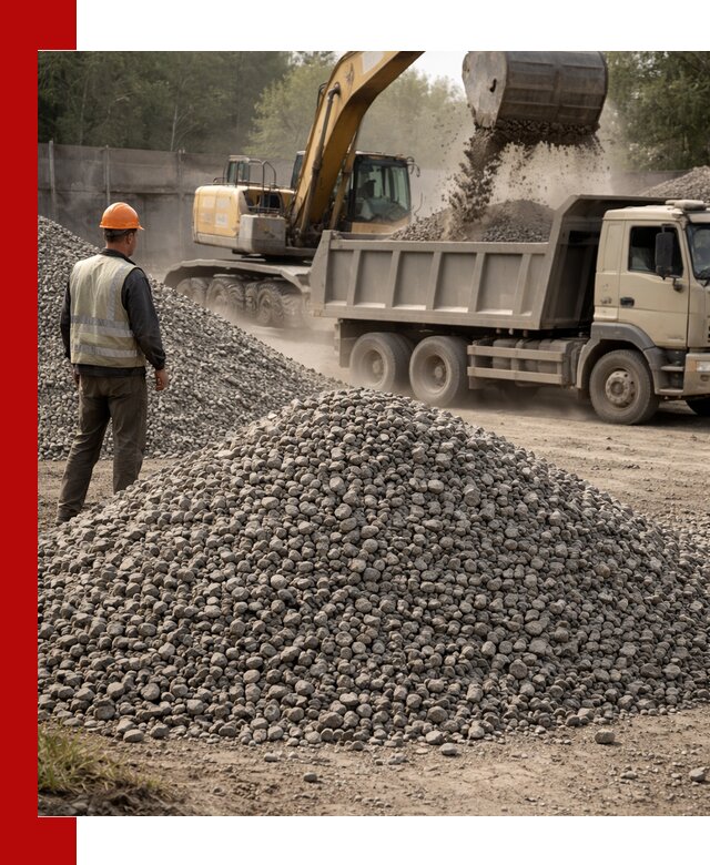 Шлаковый щебень фракция 5-20 с доставкой в Комсомольске-на-Амуре