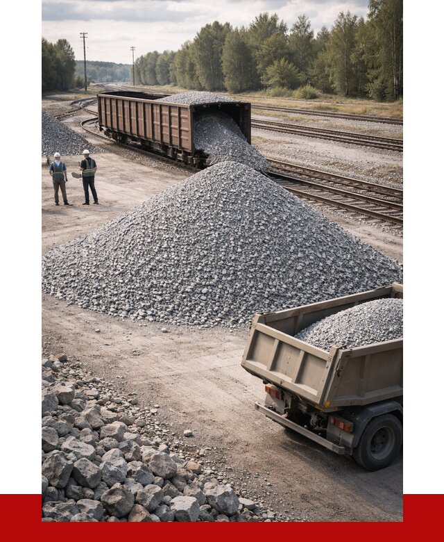 Железнодорожный щебень 20-60 в Комсомольске-на-Амуре от 1735 р. | ПРОНЕРУДКмс