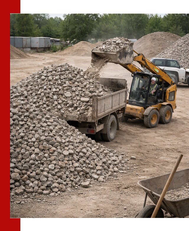 Доставка вторичного щебня в Комсомольске-на-Амуре для строительных работ