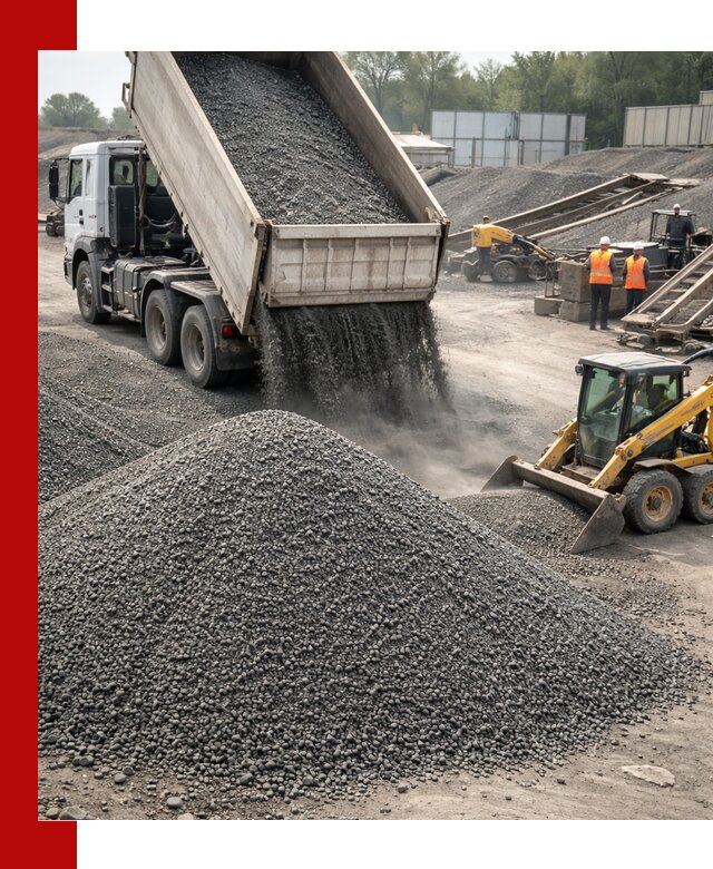 Вторичный щебень фракция 0–5 с доставкой в Комсомольске-на-Амуре