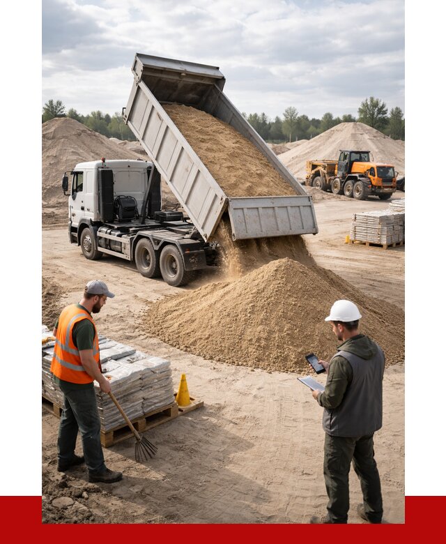 Карьерный песок с доставкой в Комсомольске-на-Амуре от 3673 р. ПРОНЕРУДКмс