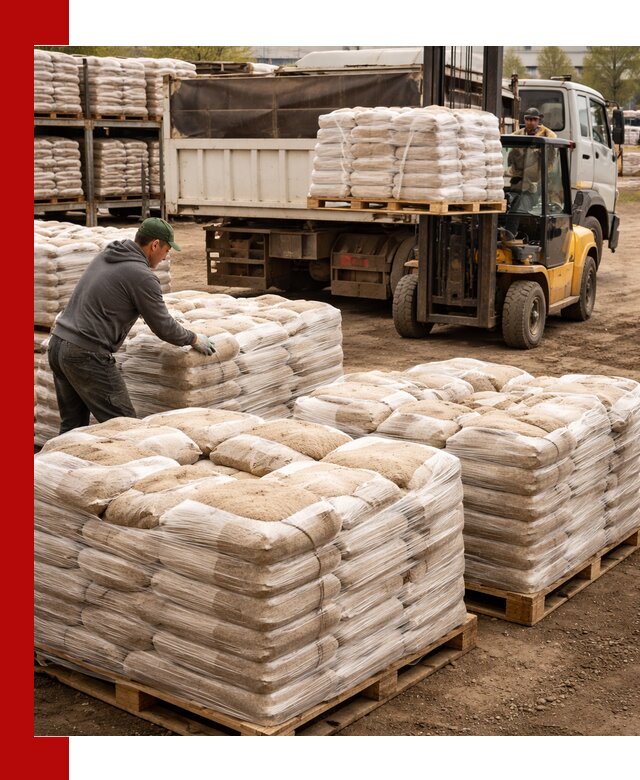 Карьерный песок в мешках с доставкой в Комсомольске-на-Амуре