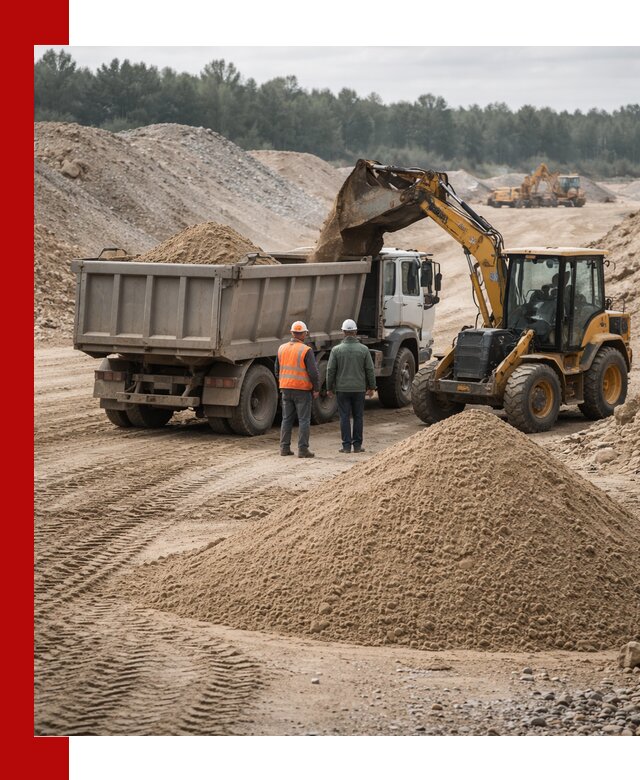 Карьерный среднезернистый песок с доставкой в Комсомольске-на-Амуре