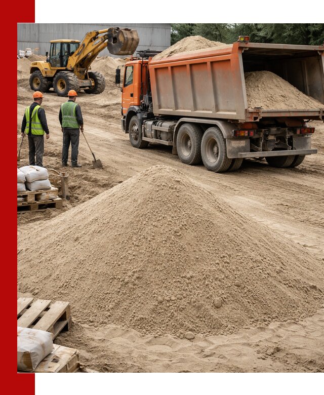 Доставка и продажа мытого речного песка в Комсомольске-на-Амуре