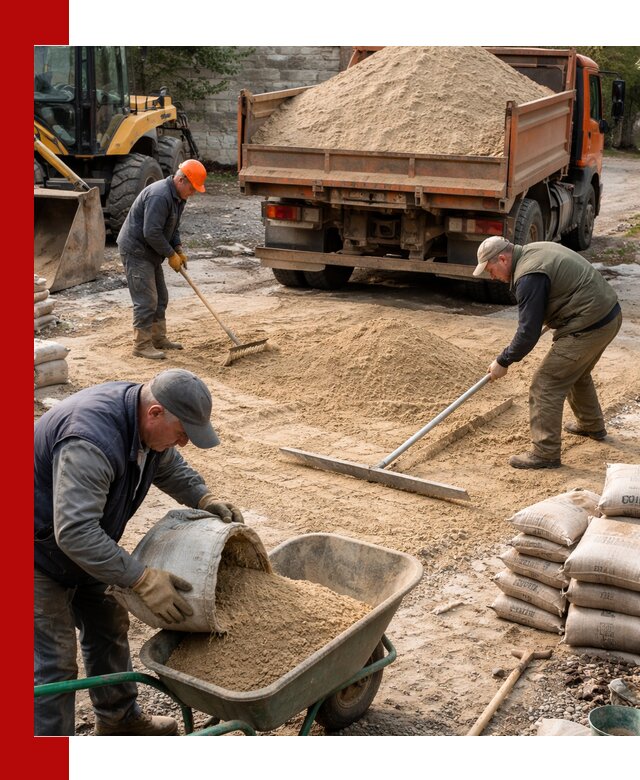 Поставка песка для стяжки в Комсомольске-на-Амуре с быстрой доставкой