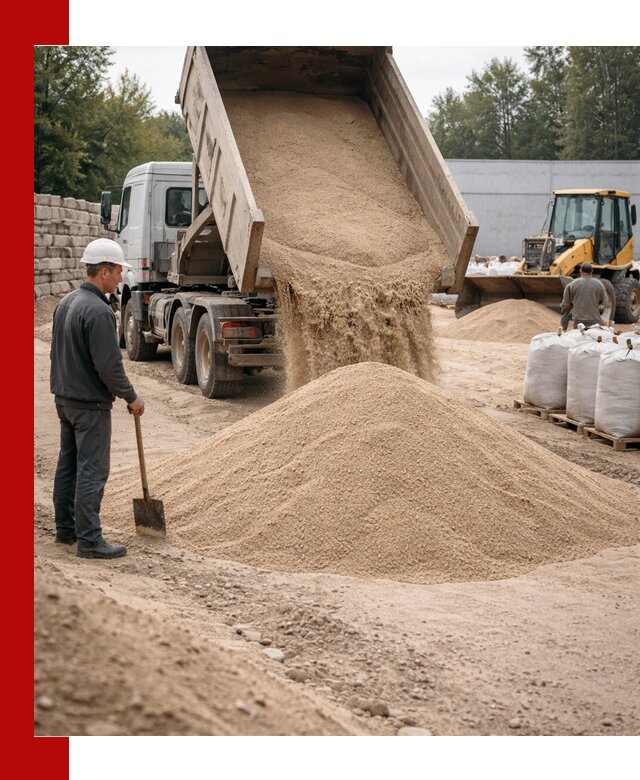 Кварцевый песок фракция 0–3 мм с доставкой в Комсомольске-на-Амуре