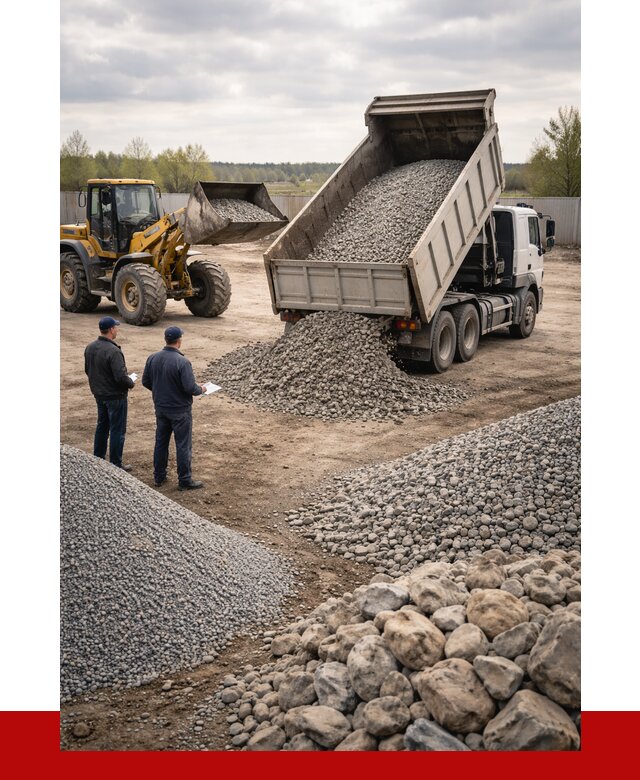 Гравий и камень с доставкой в Комсомольске-на-Амуре от 4286 р. - ПРОНЕРУДКмс