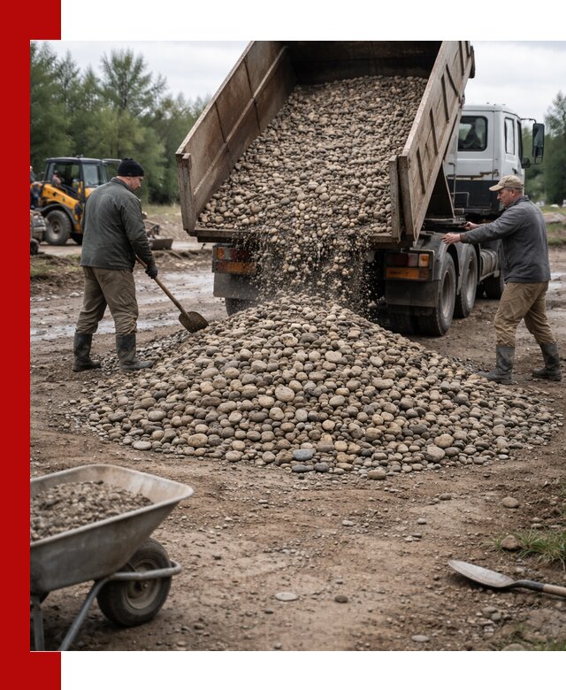 Доставка гальки речной оптом и в розницу в Комсомольске-на-Амуре