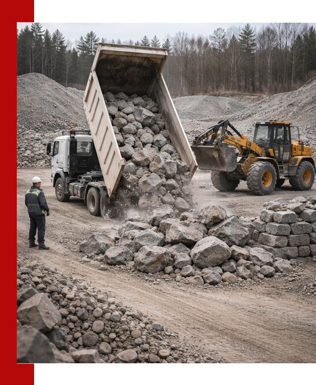 Доставка и продажа бутового гранитного камня в Комсомольске-на-Амуре