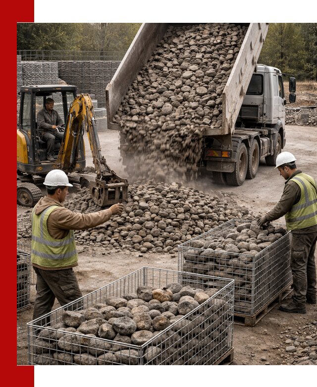 Камень для габионов фракция 100–201 в Комсомольске-на-Амуре