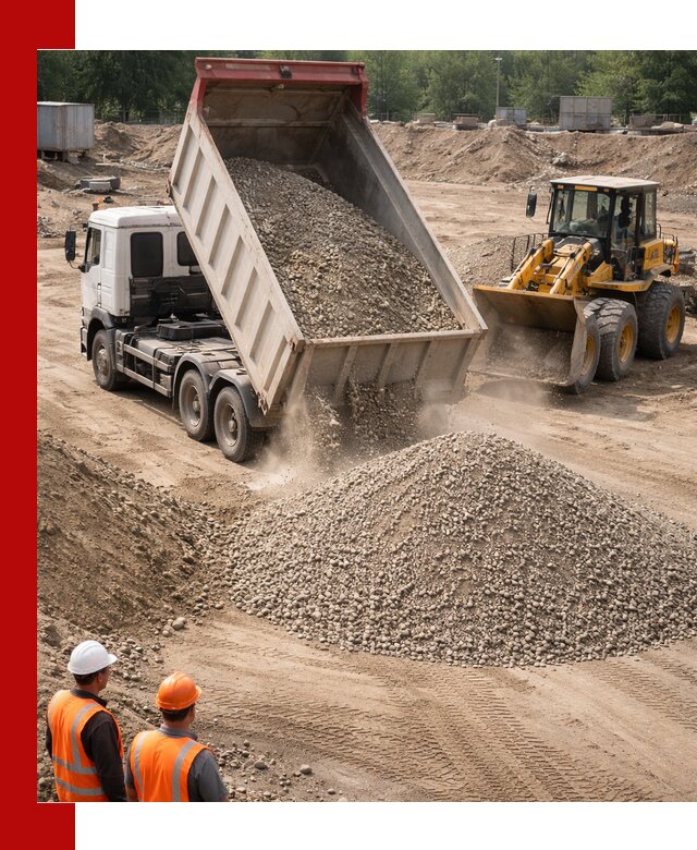 Щебень с песком (ЩГПС С2) с доставкой в Комсомольске-на-Амуре