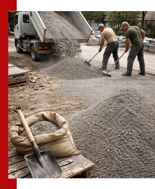 Отсев для тротуарной плитки в Комсомольске-на-Амуре — доставка и укладка