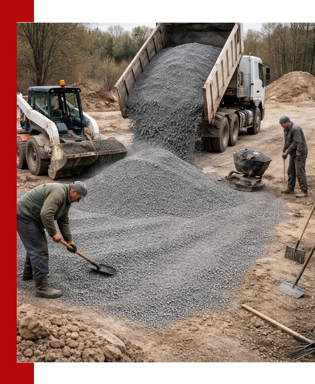 Отсев для подсыпки в Комсомольске-на-Амуре — доставка и подсыпка на участок