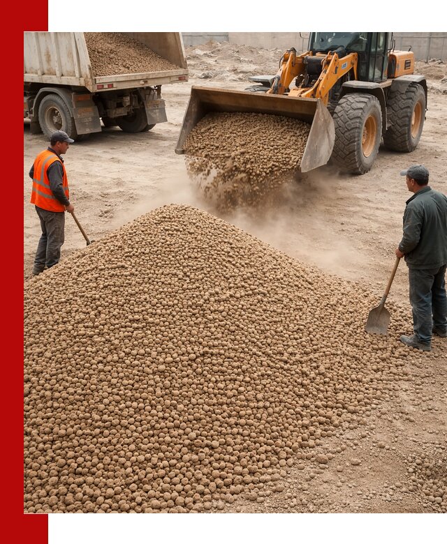 Керамзит фракция 10-20 с доставкой в Комсомольске-на-Амуре
