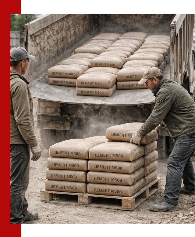 Цемент М500 с доставкой самосвалом в Комсомольске-на-Амуре