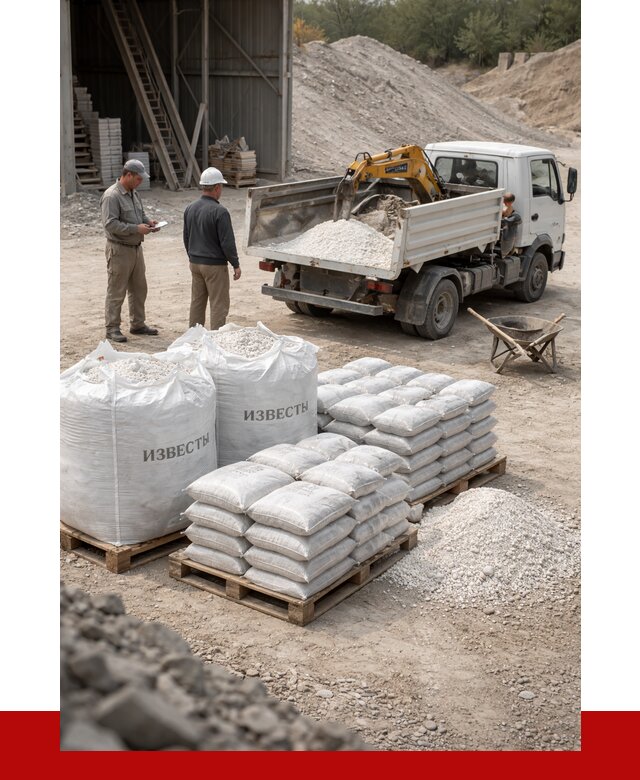 Известь строительная в Комсомольске-на-Амуре с доставкой от 4286 р. | ПРОНЕРУДКмс