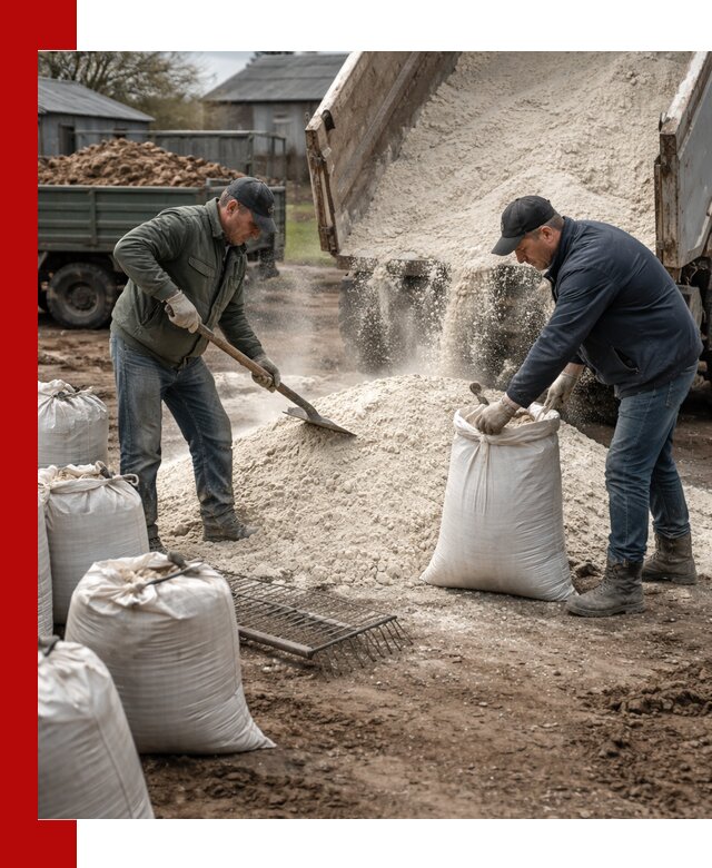 Доставка извести пушонки в Комсомольске-на-Амуре оптом и мелким оптом