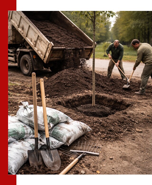 Грунт для посадки деревьев в Комсомольске-на-Амуре — доставка и подготовка почвы