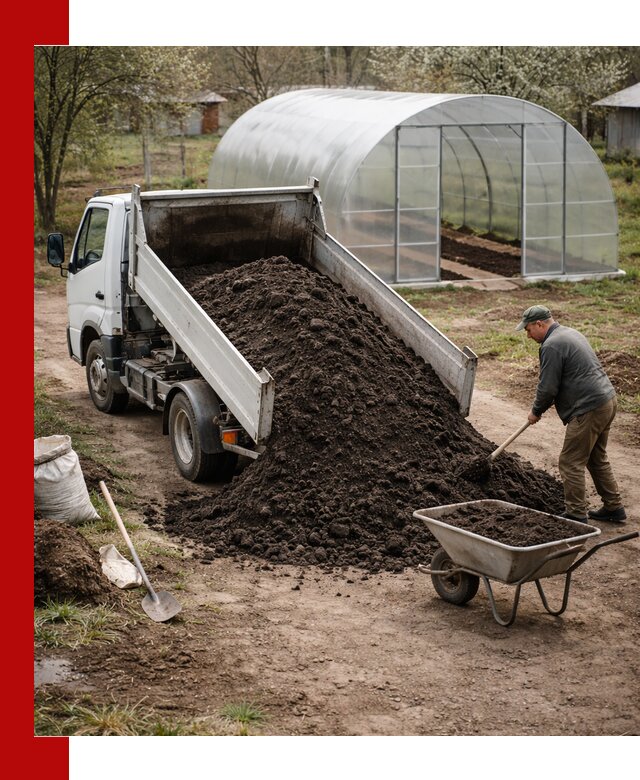Чернозем для теплицы с доставкой в Комсомольске-на-Амуре