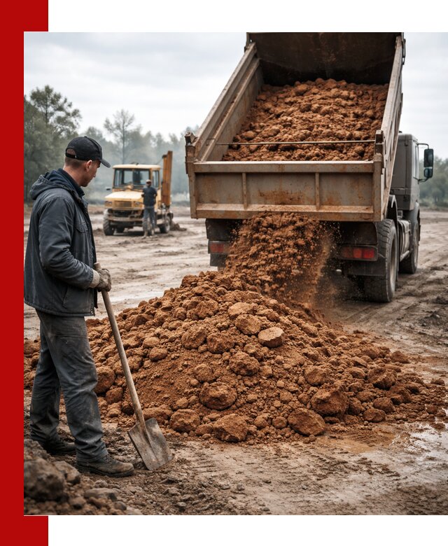 Глина для засыпки в Комсомольске-на-Амуре с доставкой самосвалами