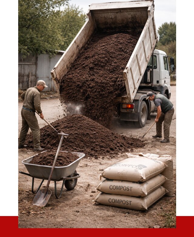 Купить компост в Комсомольске-на-Амуре от 4286 р. за куб с доставкой | ПРОНЕРУДКмс