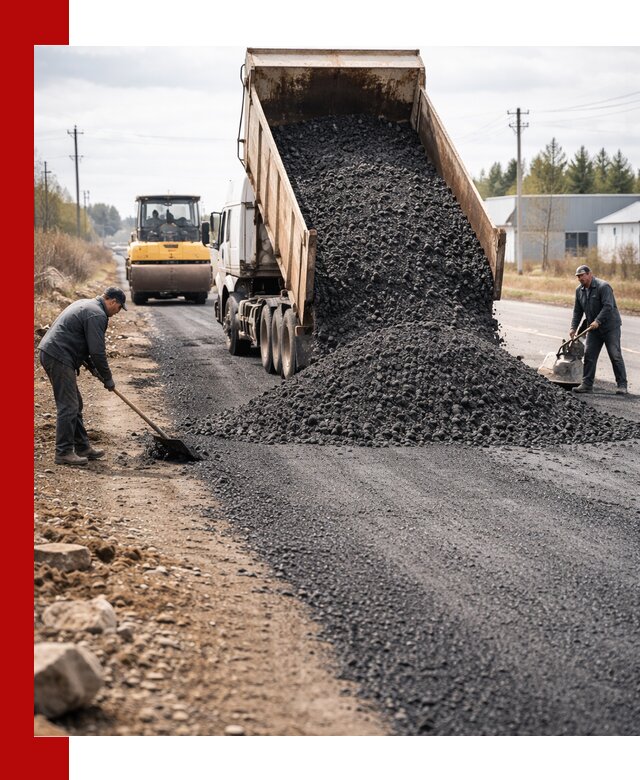 Асфальтовая крошка для дорог в Комсомольске-на-Амуре — поставка и доставка
