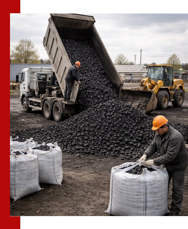 Доставка каменного угля в Комсомольске-на-Амуре оптом и в розницу