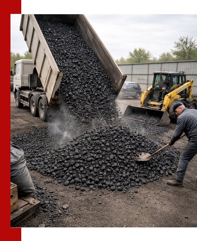 Доставка угля орех в Комсомольске-на-Амуре оптом и в розницу
