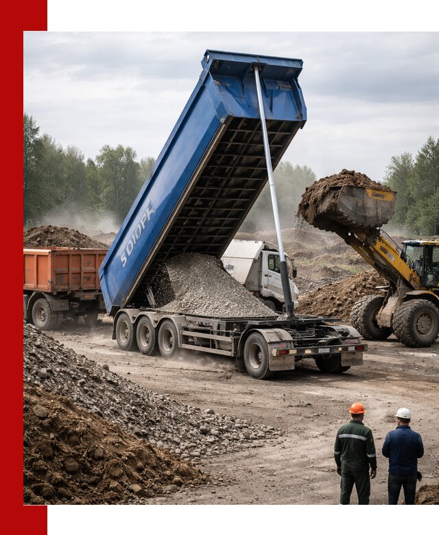 Аренда тонар 40 тонн в Комсомольске-на-Амуре с доставкой материалов