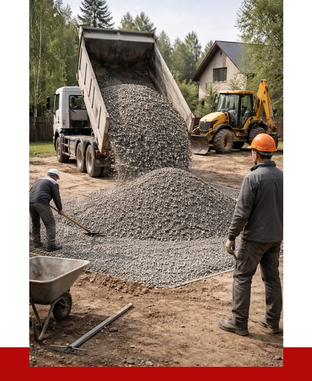 Отсыпка участка щебнем в Комсомольске-на-Амуре от 6633 р. ПРОНЕРУДКмс