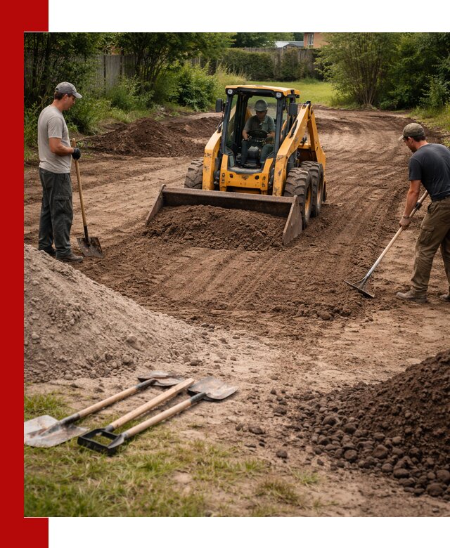 Планировка участка грунтом с вывозом и доставкой в Комсомольске-на-Амуре