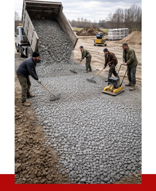 Устройство щебеночной подушки в Комсомольске-на-Амуре от 4592 р. ПРОНЕРУДКмс